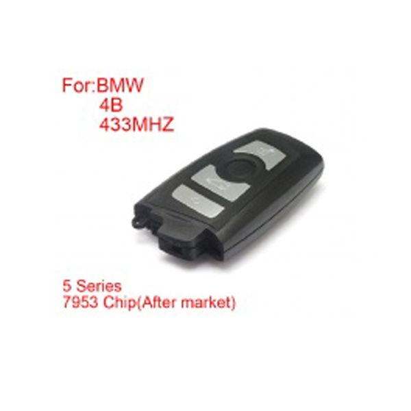 리모컨 키 4 버튼 433 mhz 7953 칩 실버 사이드, BMW CAS4 F 플랫폼 5 시리즈용