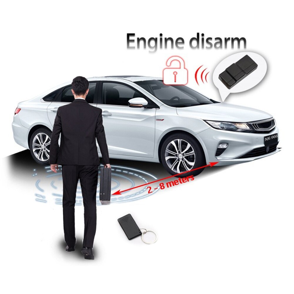 2.4G antirrobo RFID Sistema de alarma de bloqueo de automóviles de motor inalámbrico anti - Tarjeta circuito inteligente para cortar el dispositivo de desbloqueo automático