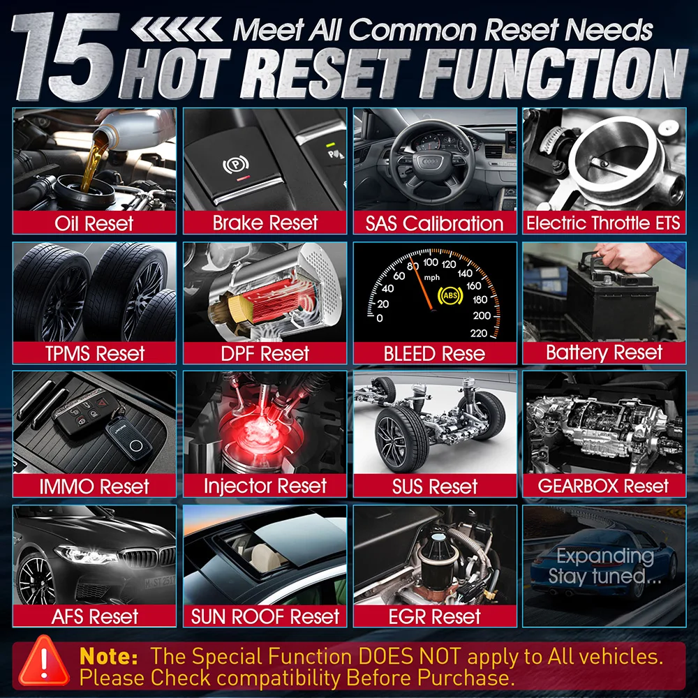 S800 OBD2 Scanner ABS SRS ECM TCM 4 systems 15 Resets Lifetime Free Oil Brake SAS IMMO Reset Auto OBD2 Scanner