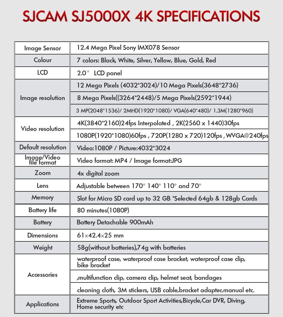 SJCAM SJ5000X Elite 액션 카메라