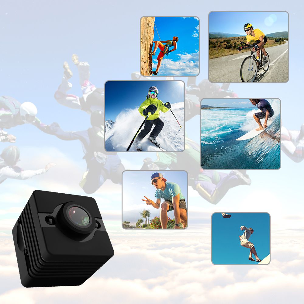 Q12 mini cámara HD 1080p visión nocturna mini cámara deportiva al aire libre DV cámara deportiva de gran angular grabadora de cámara impermeable