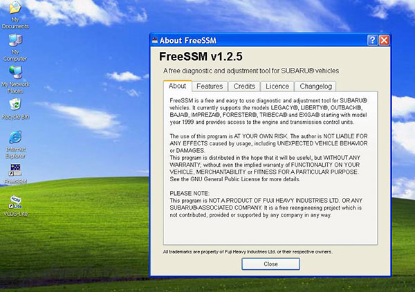 SUBARU FreeSSM 소프트웨어 디스플레이 4