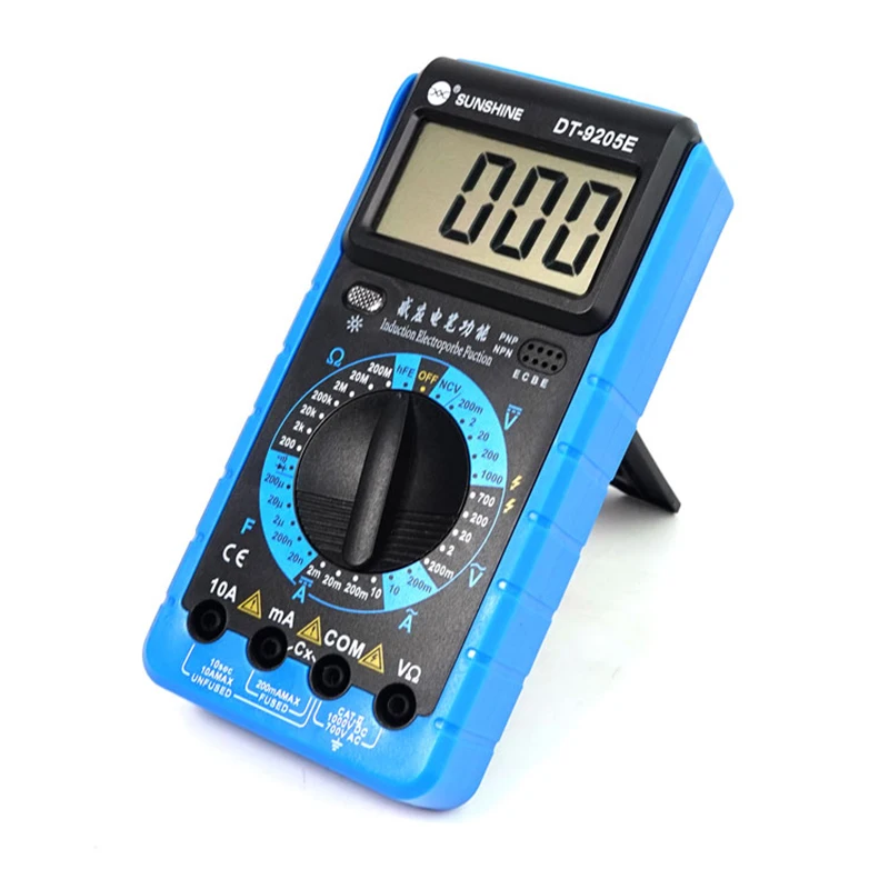 2025 SUNSHINE DT-9205E Professional Digital Multimeter Kit - AC/DC Voltage, Current, Resistance, Capacitance Tester for Automotive & Electronics Repair