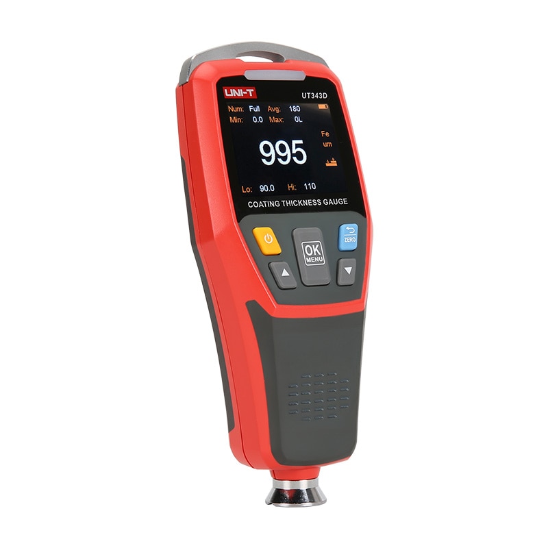 UT343D Thickness Gauge Digital Coating Gauge Meter Cars Paint Thickness Tester FE/NFE measurement with USB Data Function