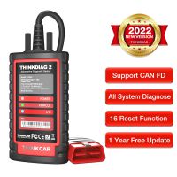 THINKCAR Thinkdiag 2 지원 CAN FD 프로토콜 OBD2 스캐너 범용 자동차 브랜드용 무료 전체 소프트웨어 16 재설정 기능 ECU 코드