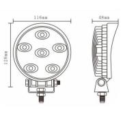 18W 12V 24V 범광등 LED 작업등 크로스컨트리 지프 IP67