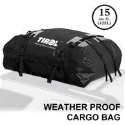 Tirol t24528a maletero de techo impermeable bolsa de viaje de equipaje (15 pies cúbicos) para vehículos con vigas longitudinales de techo