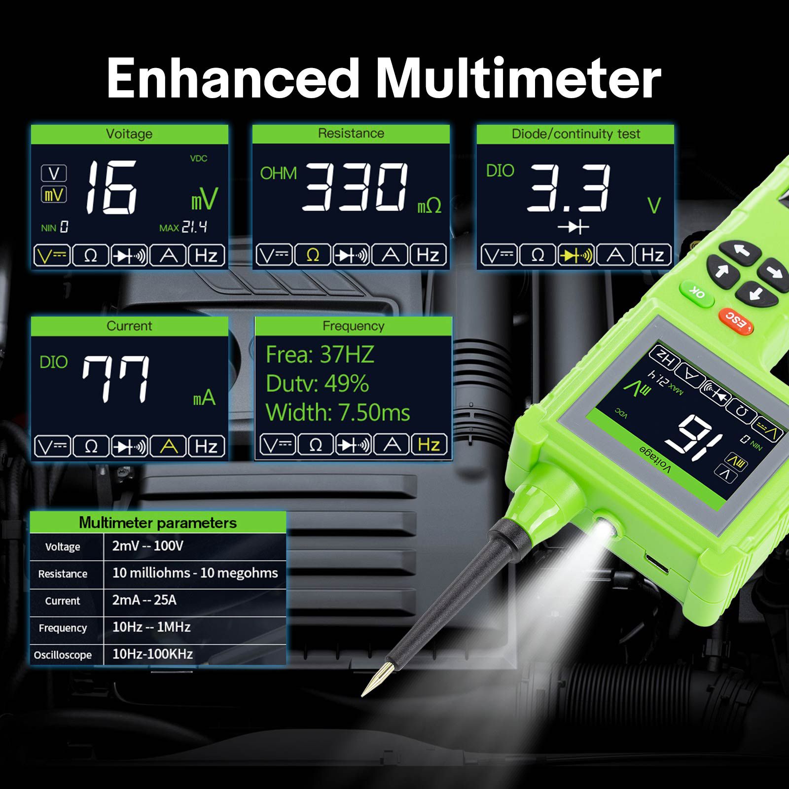 TOPDIAG P200 Pro P200Pro New Generation of Intelligent Circuit Detectors for all 9V-48V for Car Truck Boat