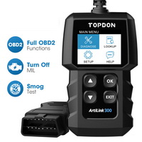 TOPDON AL300 OBD2 Scanner OBDII Code Reader Car Diagnostic Tool OBD2 Automotive Scanner Engine Analyzer Auto Scan Tool PK ELM327