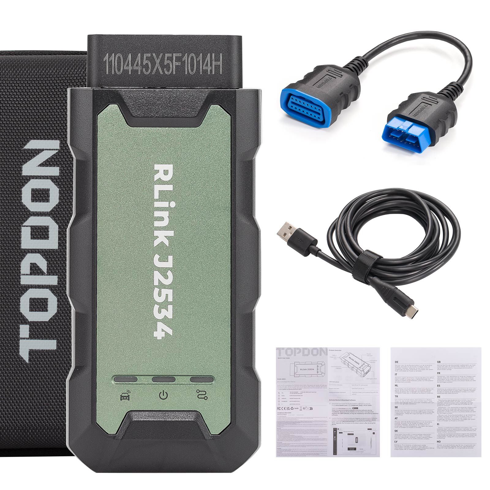 TOPDON Rlink J2534 Pass-Thru Programmer Supports All J2534 Protocols, Windows 7, 8, 10, 11
