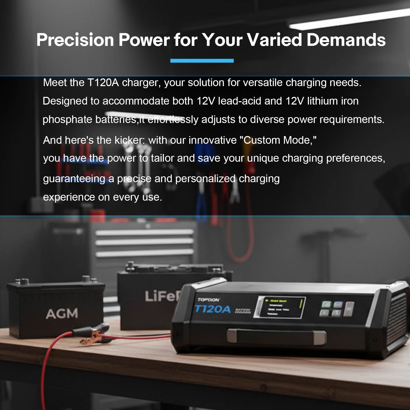 TOPDON TORNADO 120000 5M (16 Ft) Clamp-T120A (T1200005) Power Supply & Battery Charger
