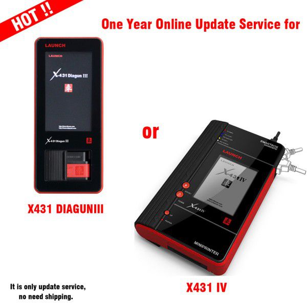 X431 Diagun III/X431 IV/X431 V/X431 V에 대한 1년 온라인 업데이트 +
