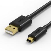 Cable USB de calidad superior unitek USB 2.0 mini cable de datos de 5 Pines - hilo exterior a hilo exterior de 5 Pines b (3m) - conector dorado de alta velocidad - negro
