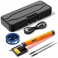 USB Soldering Iron Kit Adjustable Temperature 300-450℃ Type-C 1000mAh Battery Intelligent Solder Welding Iron Tool