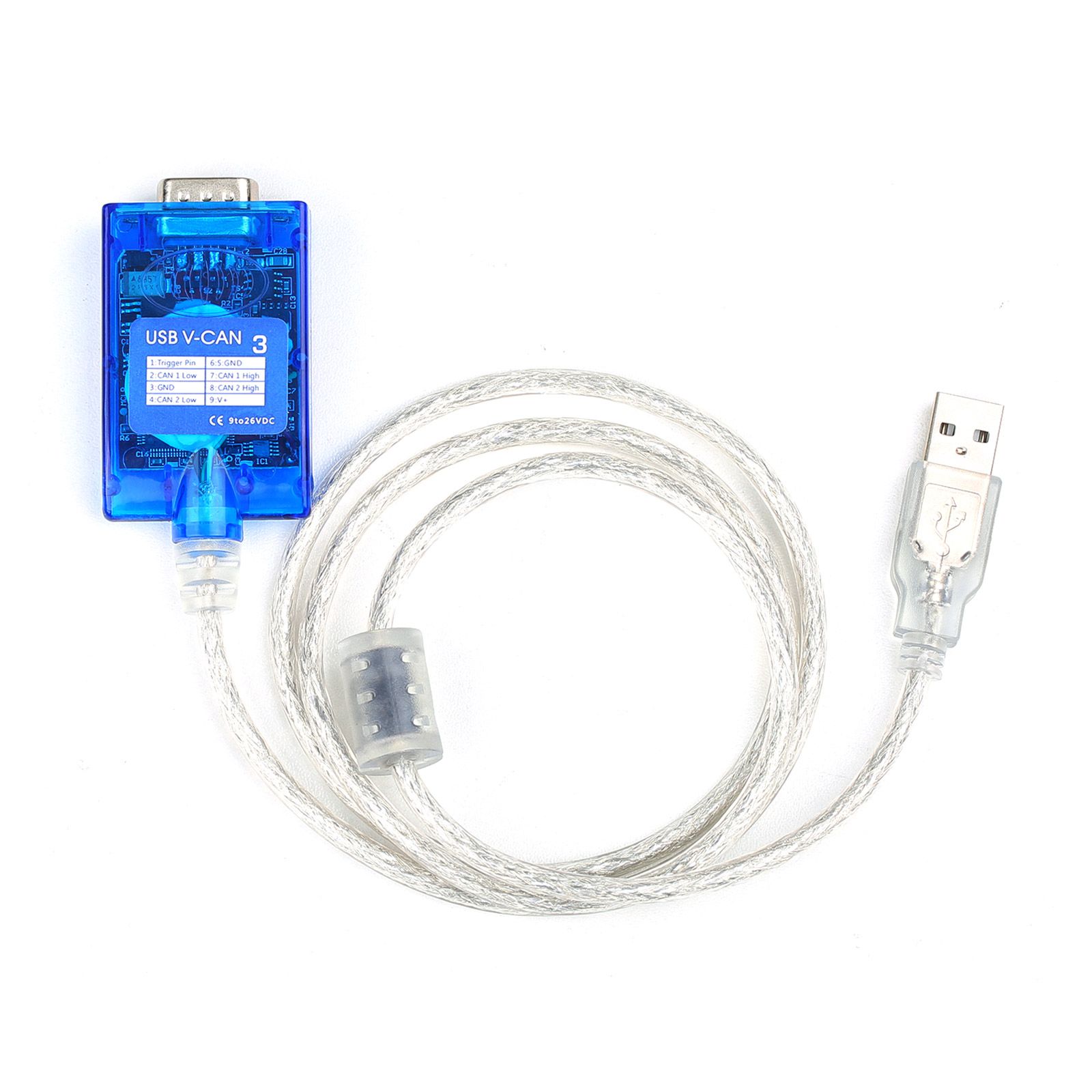 USB V-CAN3 Automotive CAN Network Test Equipment Connecting PC and CAN Network Self Powered from USB