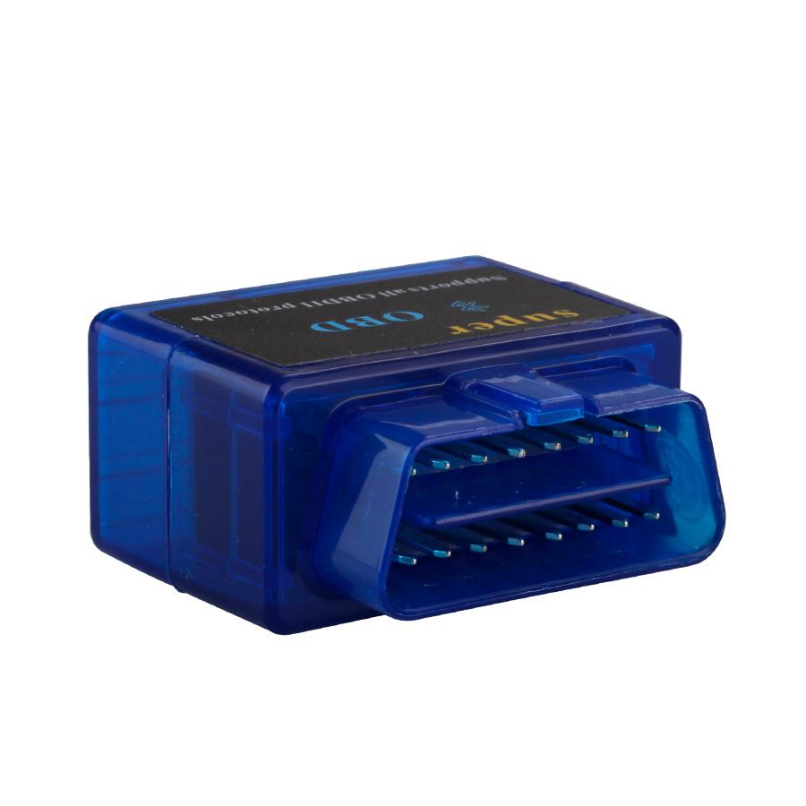 V1.5 Mini ELM327 ELM 327 OBD2 Bluetooth Interface Auto OBDII Diagnostic Scanner (Blue)