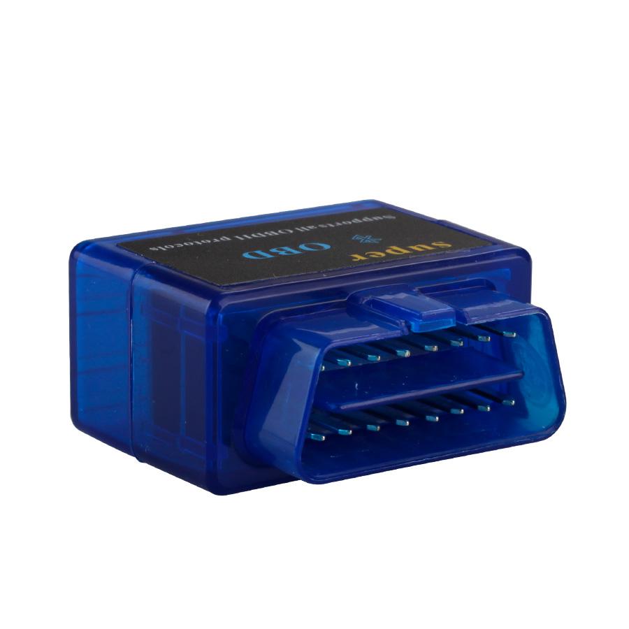 V1.5 Mini ELM327 ELM 327 OBD2 Bluetooth 인터페이스 자동 OBDII 진단 스캐너(파란색)