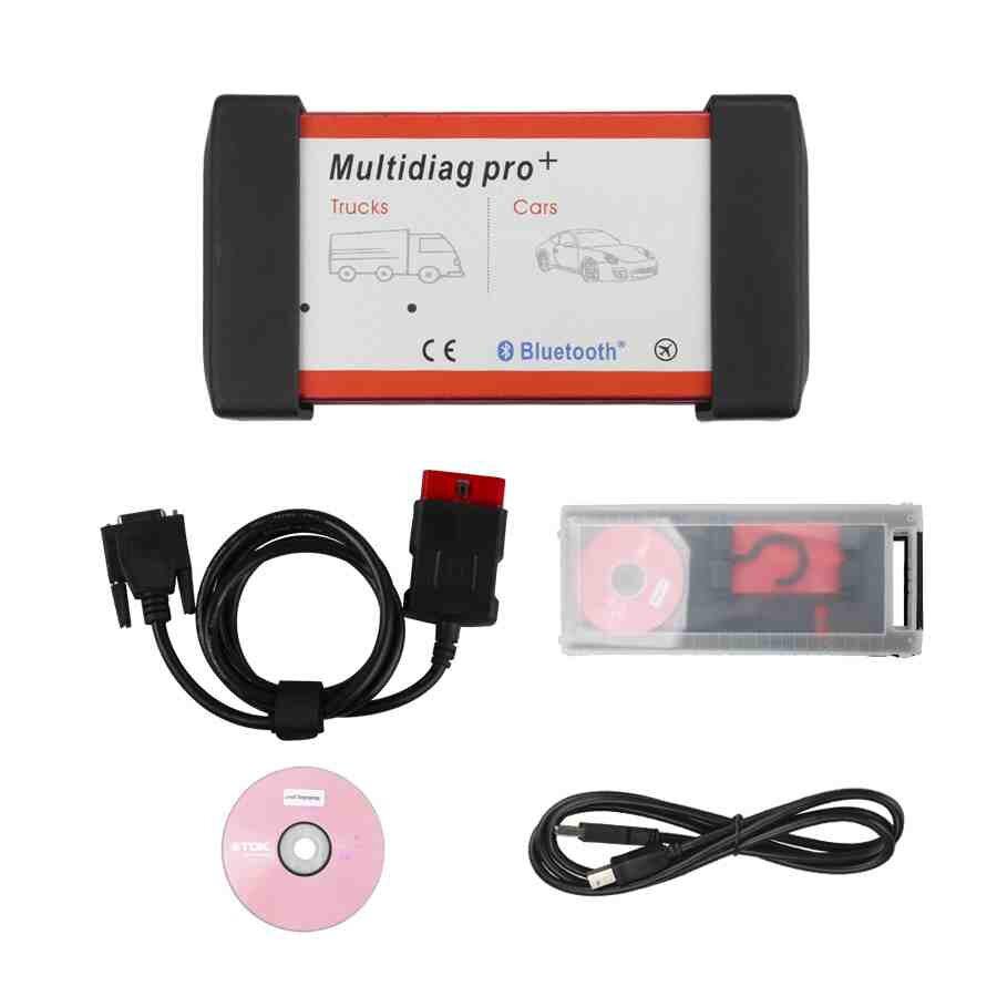 V2200.3 nuevo diseño multiliag pro CDP + para automóviles / camiones y obd2, compatible con bluetooth y tarjetas de 4 GB + cable para vehículos Win8