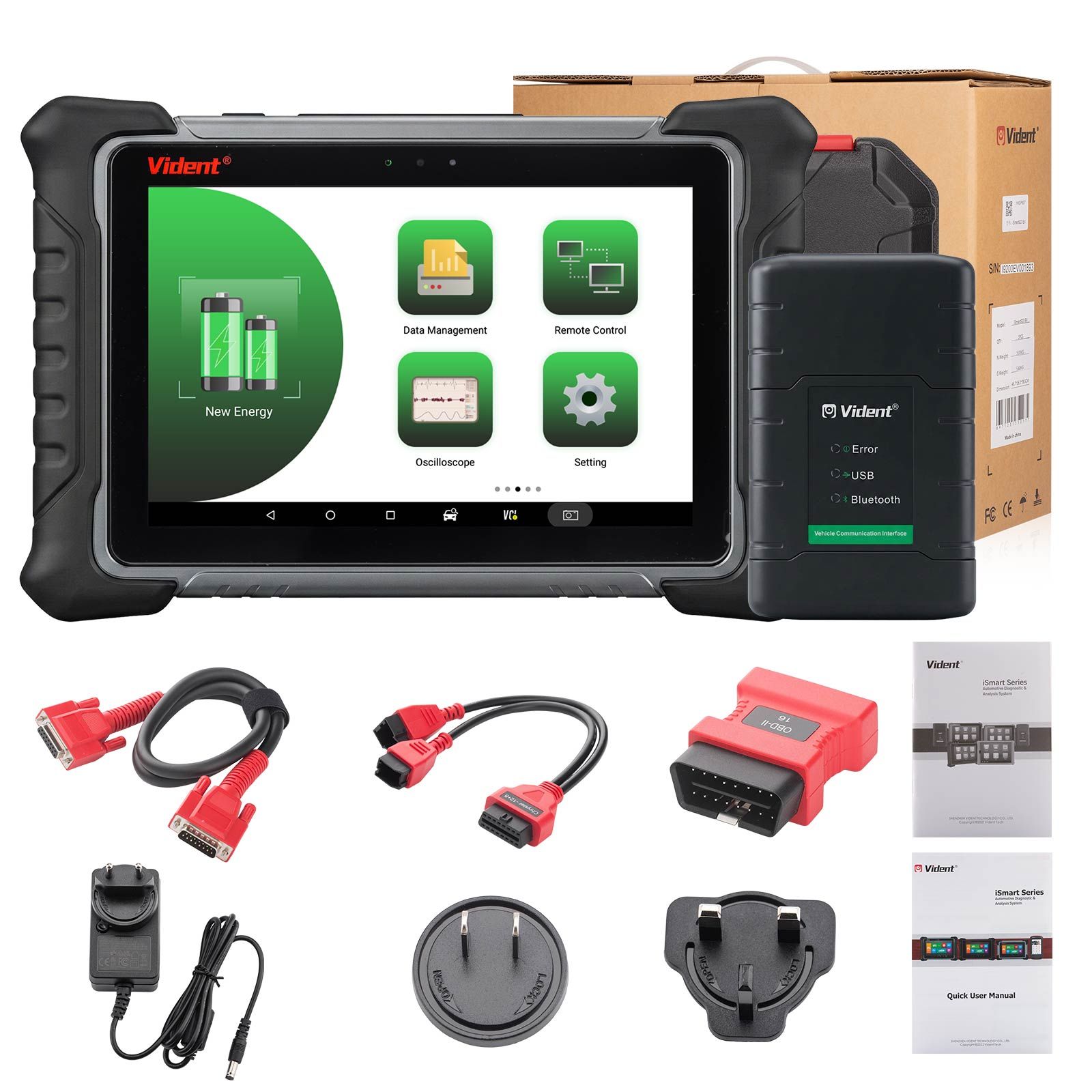 2026 VIDENT iSmart920 EV Diagnostic Scanner OE-level Full System Diagnostics, Battery Pack Detection, Professional IMMO & ODO Functions