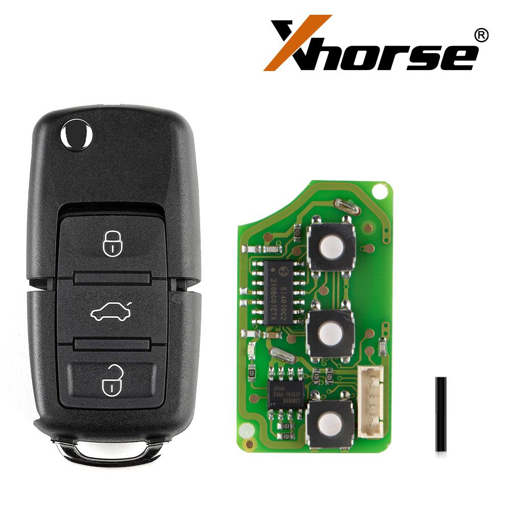 Xhorse XKB501EN Wire Remote Key VW B5 Flip 3 Buttons English Version 5pcs/lot