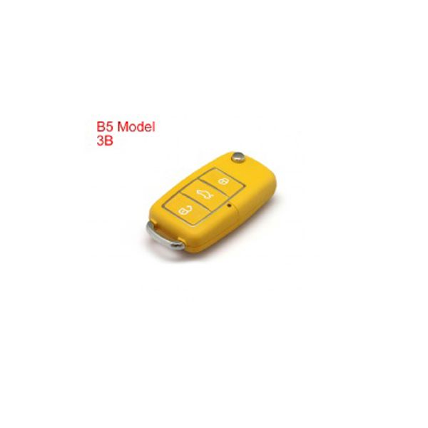 폭스바겐 B5형 5개/스트라이프 방수(레몬 옐로우) 리모컨 키 케이스 3개 버튼