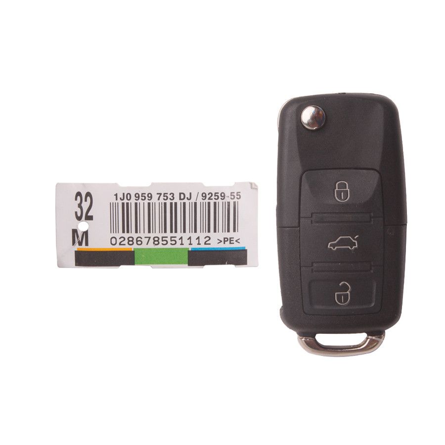 Llave de control remoto de 3 botones 315mhz para Volkswagen