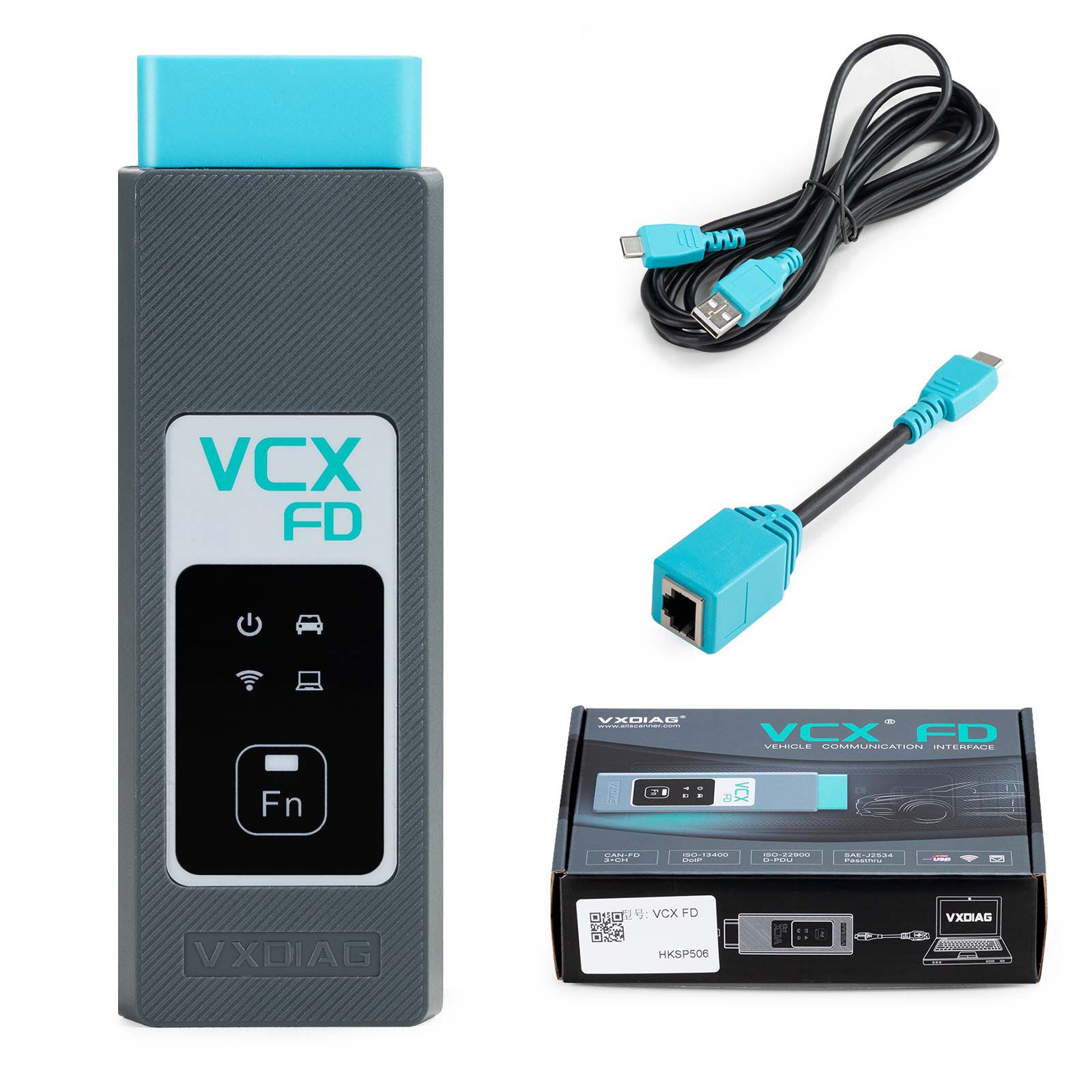 2024 VXDIAG VCX-FD for GM and Ford/Mazda 2-in-1 Intelligent Diagnostic Interface for Ford/Mazda GM Chevrolet, Buick, Cadillac, Opel, Holden