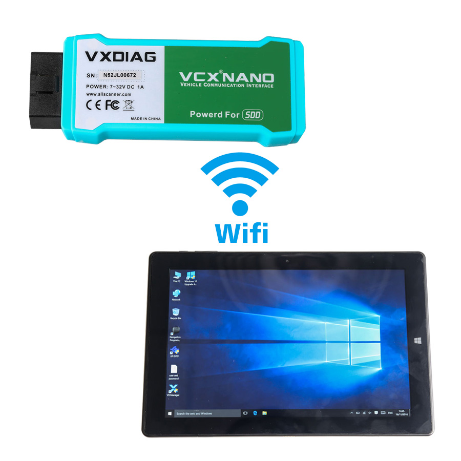El nuevo vxdiag vcx Nano SDD está disponible para la versión landrover / Jaguar wifi, con soporte para todos los protocolos de la tableta chuwi hi10