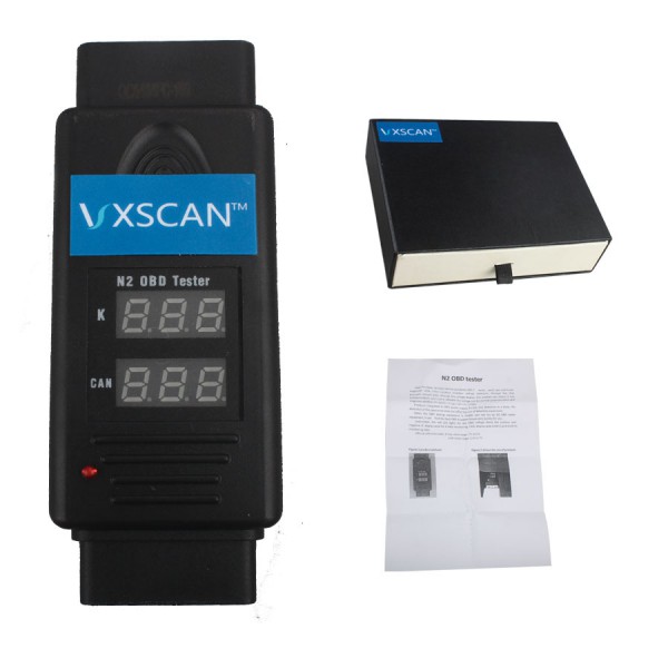 K 및 CAN 라인 테스트를 위한 VXSCAN N2 OBD 테스터