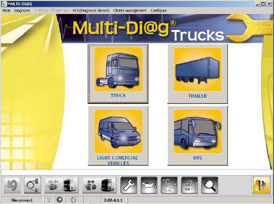 V2011C WAS Multi-Diag Bluetooth Multi-Languages Truck Diagnosis Free Re-Activation