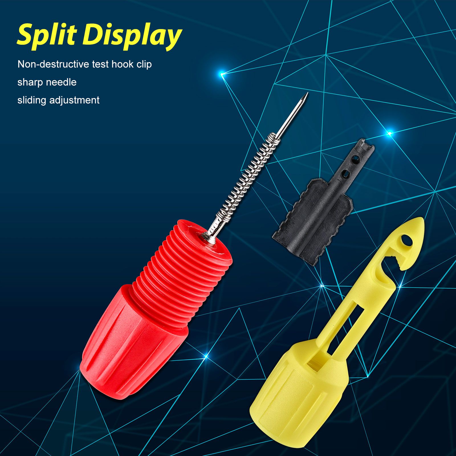 Clip de aguja de perforación de alambre 4mm enchufe de plátano con cable de prueba de automóvil 4mm Grupo de sonda de perforación de alambre con godiag gt101 / gt102 / gt103