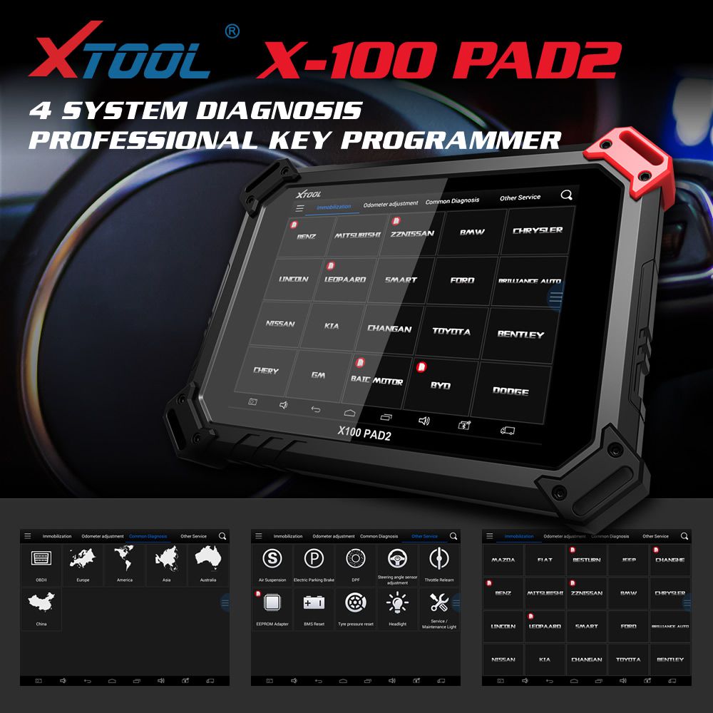 XTOOL X100 PAD2 Pro 및 KC100 프로그래머는 VW 4번째 및 5번째 IMMO 및 특수 기능을 모두 지원합니다.