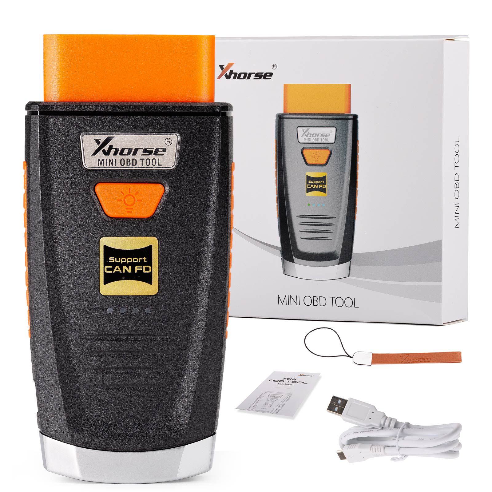 2024 Xhorse Mini OBD Tool V2 XDMO20 Newly Supports CANFD Protocol / LED light / 8A IMMO Box All Key Lost