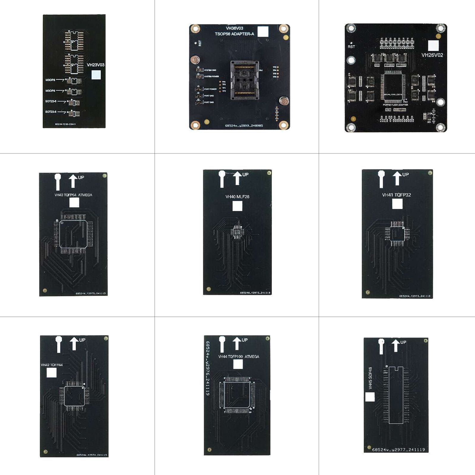 2025 Newest Xhorse Multi Prog Adapters for EEPROM and FLASH 9pcs/set