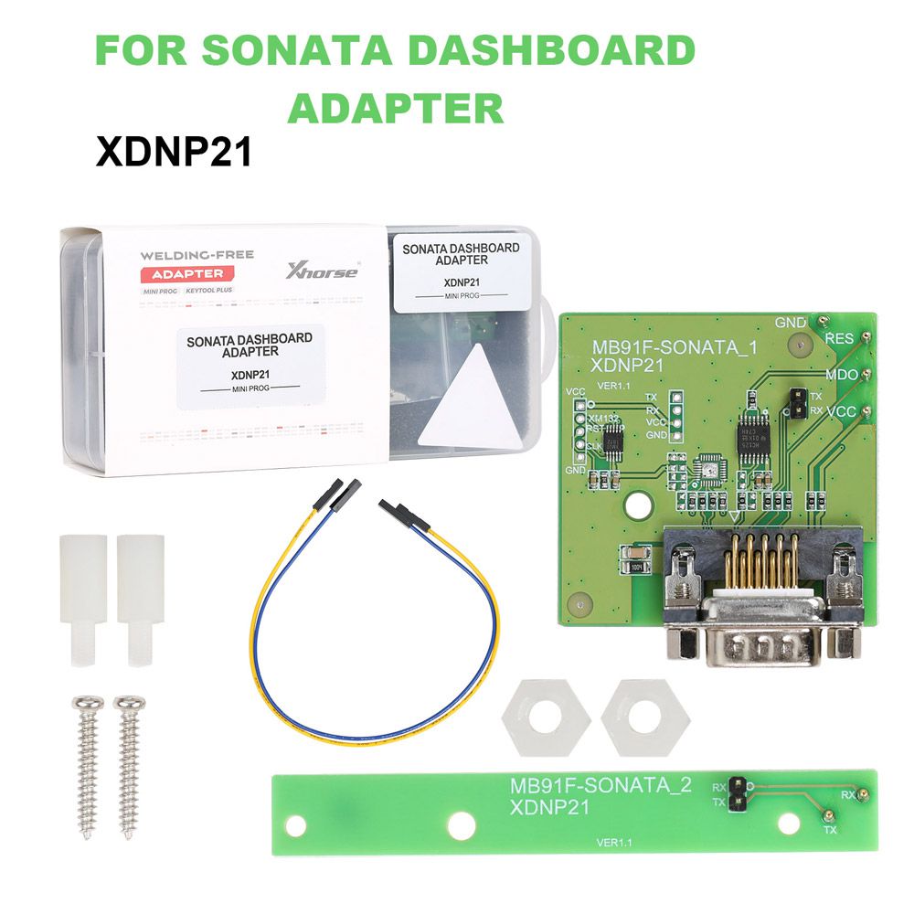  Xhorse Solder-Free Adapters and Cables Full Set XDNPP0CH 16pcs Work with VVDI Prog/ MINI PROG and KEY TOOL PLUS