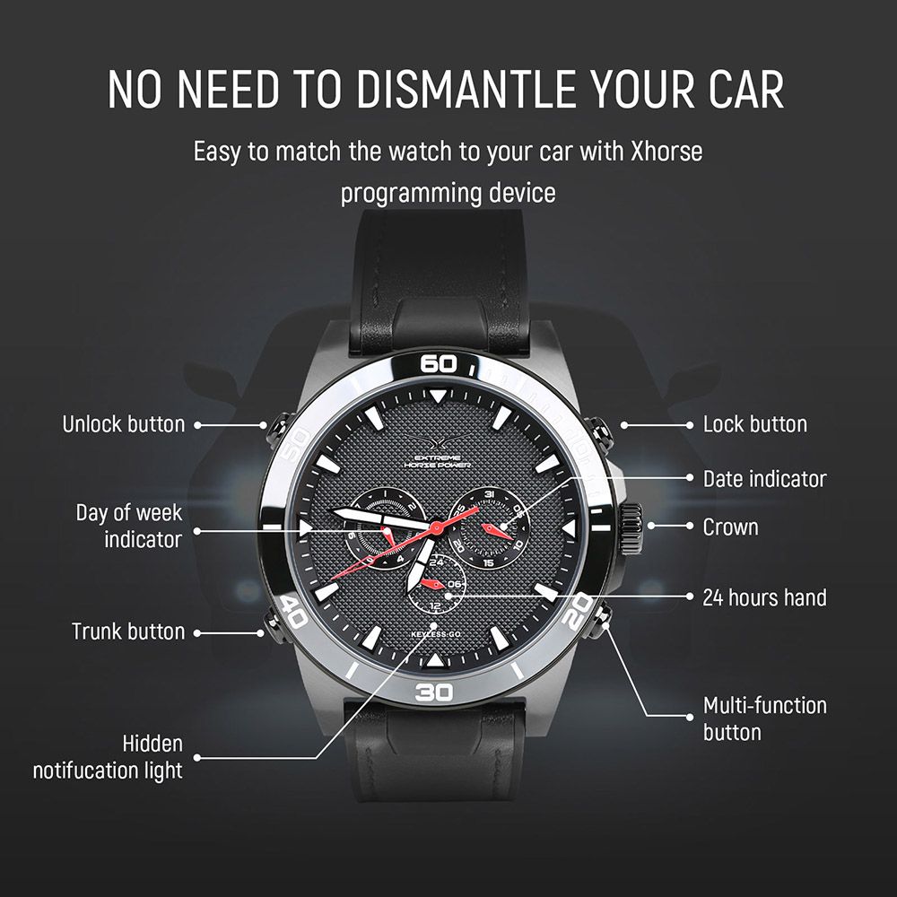 Xhorse SW - 007 reloj inteligente de control remoto sin llave go puede usar llaves de súper coche