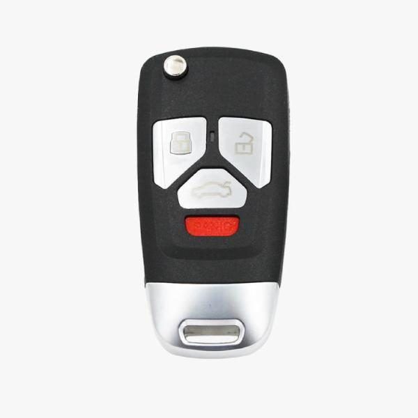 Xhorse XNAU02EN 무선 리모컨 키 Audi Flip 4 버튼 키 영어 버전 5 개/배치