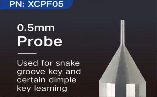2023 Xhorse XCPF05GL 0.5mm Snake Probe 슬롯 키 및 특정 오목 키 학습 프로브 5개/배치