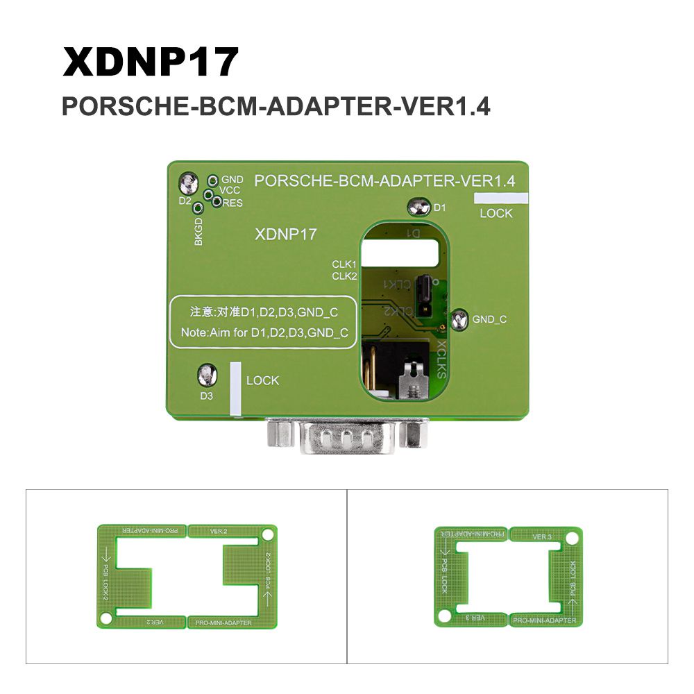 Xhorse XDNP17 용접 없는 어댑터, VVDI Prog/MINI Prog 및 KEY TOOL PLUS가 장착된 포르쉐 작업에 적합