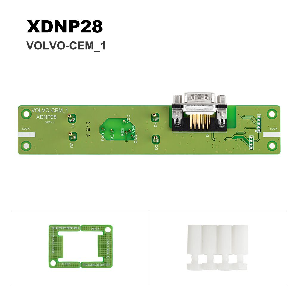 Los adaptadores sin soldadura xhorse xdnpp2 para Volvo 3 / set se utilizan con vvdi prog / mini prog y Key Tool plus