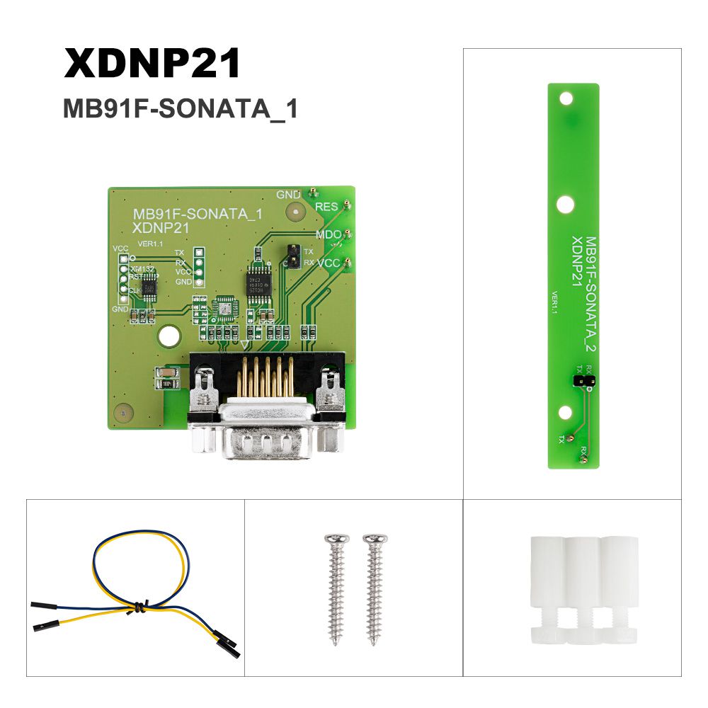 Xhorse XDNPP3 MB91F Doshboard Adapters 용접 면제 혼다 기아 현대 패키지는 VVDI Prog/MINI Prog 및 KEY TOOL PLUS와 함께 사용
