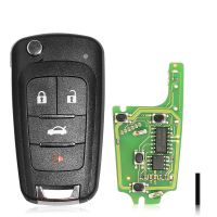 Xhorse xkbu01en llave de control remoto por cable Buick Flip 4 botones en inglés 5 piezas / lote