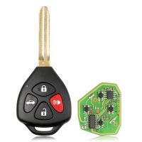 Xhorse XKTO02EN Wired Universal Remote Key Toyota Style Flat 4 Buttons for VVDI VVDI2 Key Tool 5pcs/lot