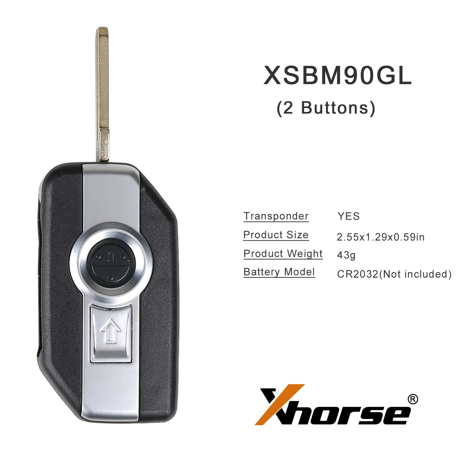 La última llave inteligente para motocicletas xhorse xsbm90gl xm38 BMW en 2023, con un chip 8a y una carcasa de 3 botones