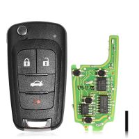 Xhorse xnbu01en llave de control remoto inalámbrico Buick Flip 4 botones versión en inglés 5 piezas / lote