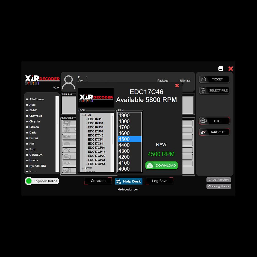 2025 New XirDecoder DTC Chip Tuning All Solutions Software Standard Version Support Stage 1-2 Tuning