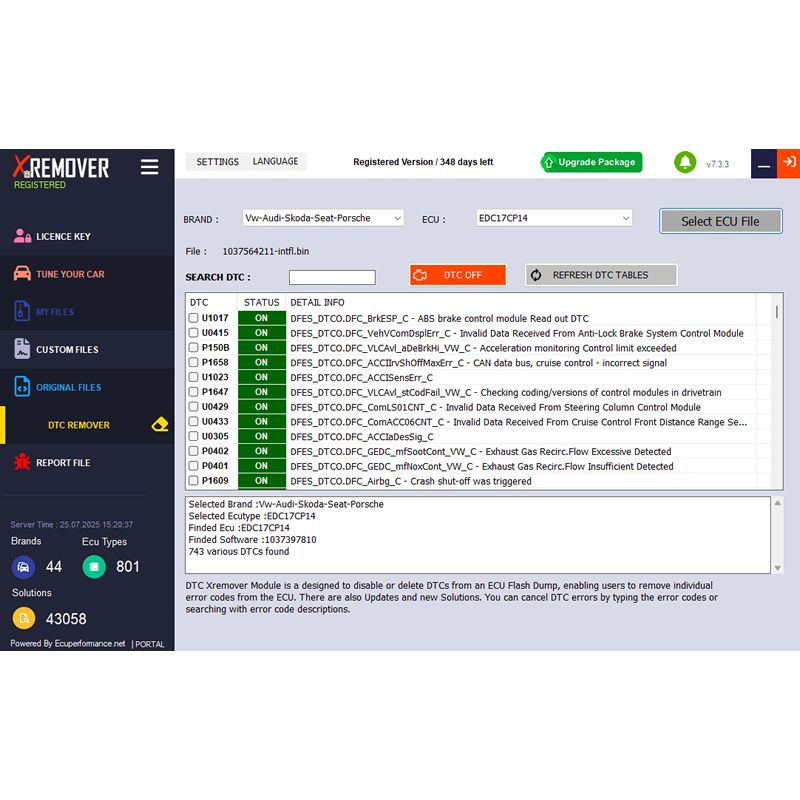 2026 Newest XRemover AI Chip Tuning 1 Month Software License 5 Files Per Day Supports Stage1
