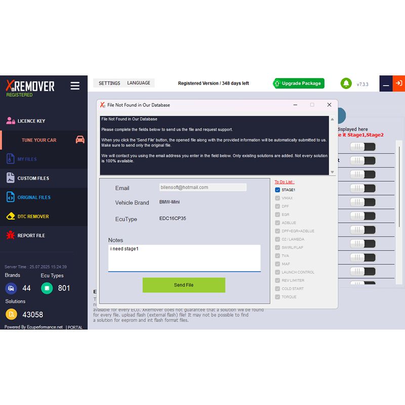 2026 Newest XRemover AI Chip Tuning 1 Month Software License 5 Files Per Day Supports Stage1