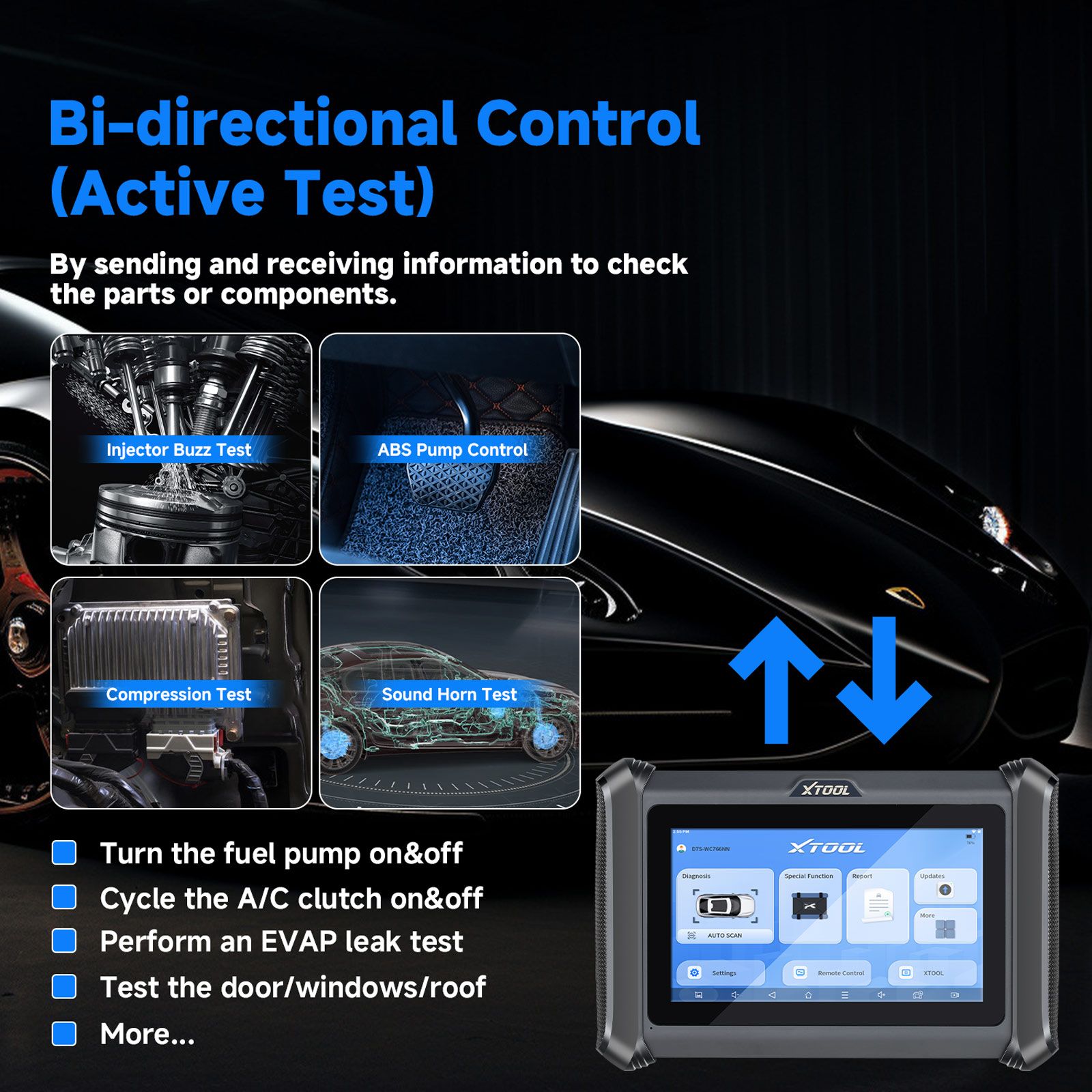XTOOL D7W D7WIFI Bi-directional All Systems Diagnostic & Key Programmer Support ECU Coding CAN FD & DOIP 40+ Services