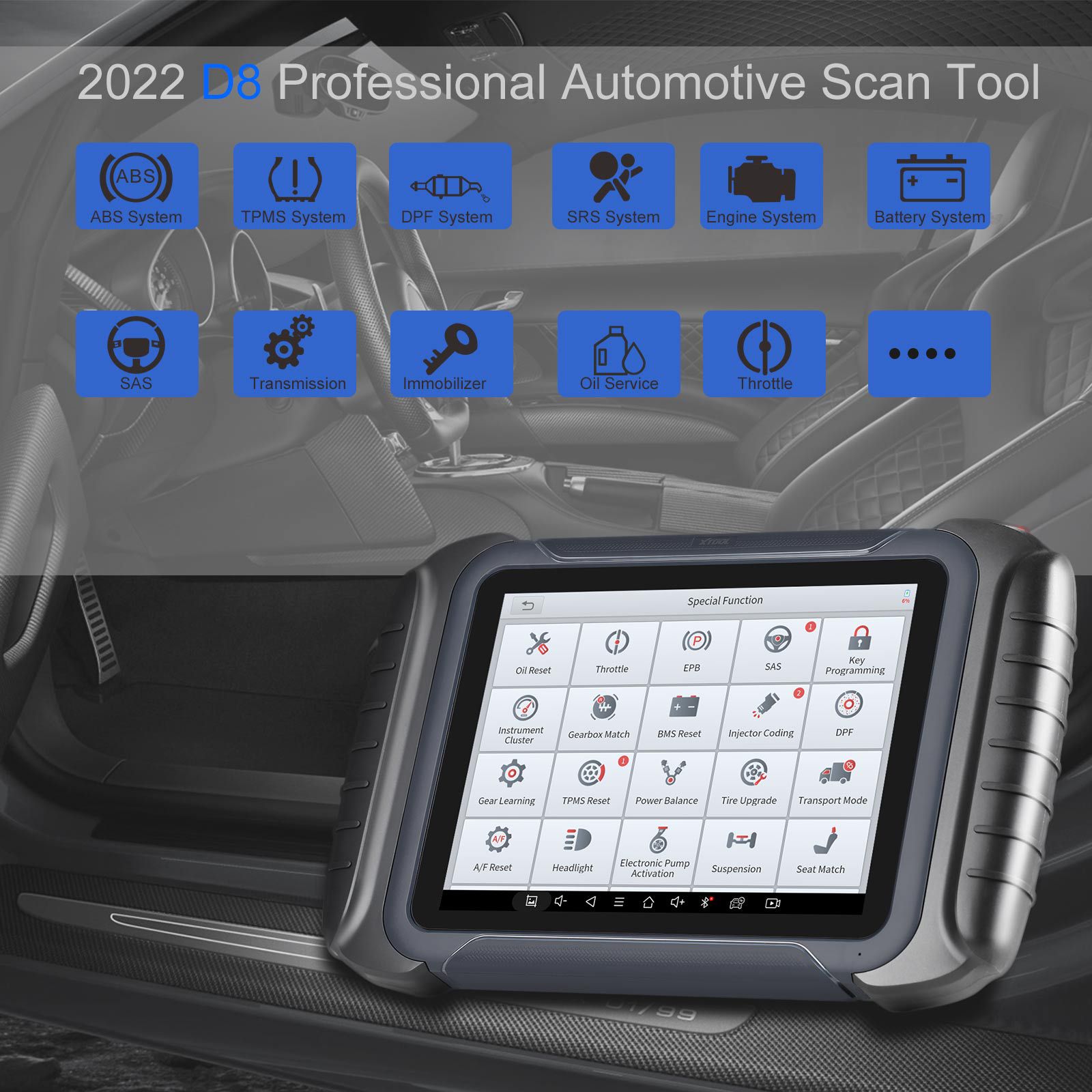 2023년 최신 XTOOL D8 전문 자동차 고장 진단기 양방향 제어 OBD2 자동차 진단 스캐너 + ECU 코딩 31+ 서비스 + 키 프로그래밍